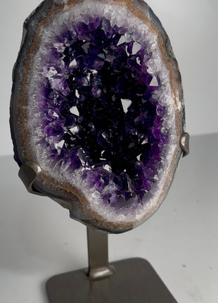 Large Amethyst Geode Custom Metal Stand PM1744