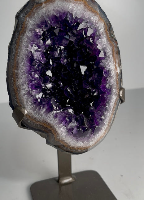 Large Amethyst Geode Custom Metal Stand PM1744