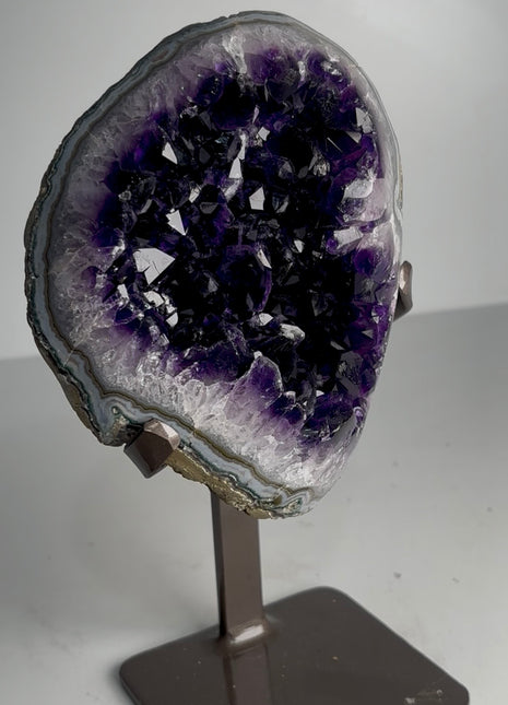 Large Amethyst Geode Custom Metal Stand PM1746