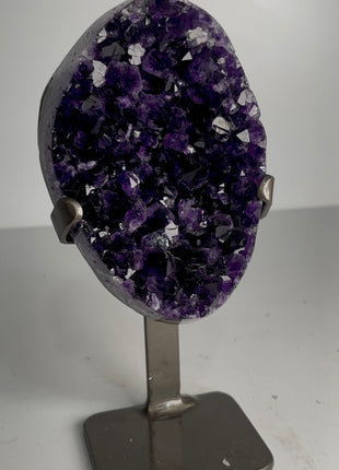 Large Amethyst Geode Custom Metal Stand PM1743