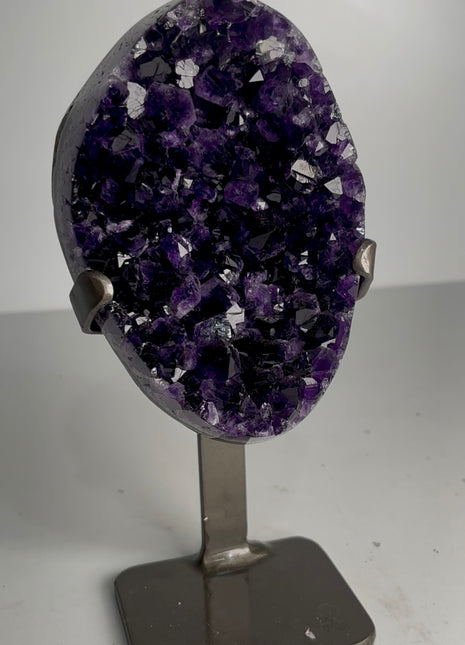 Large Amethyst Geode Custom Metal Stand PM1743