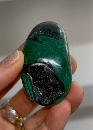 Druzy Green Malachite Geode PM1719