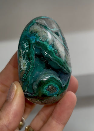 Druzy Green Malachite Geode PM1717