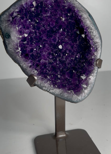 Large Amethyst Geode Custom Metal Stand PM1741