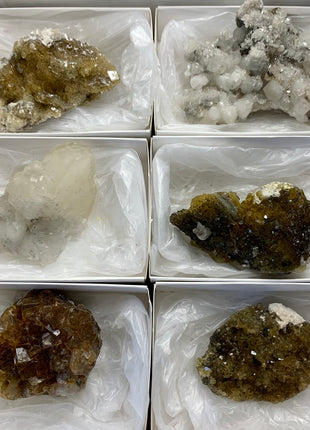 6 Pieces ! Fantastic Fluorite and Calcite Specimens