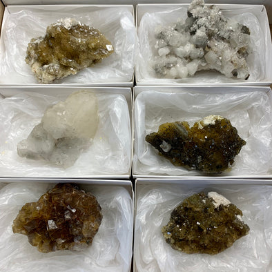 6 Pieces ! Fantastic Fluorite and Calcite Specimens
