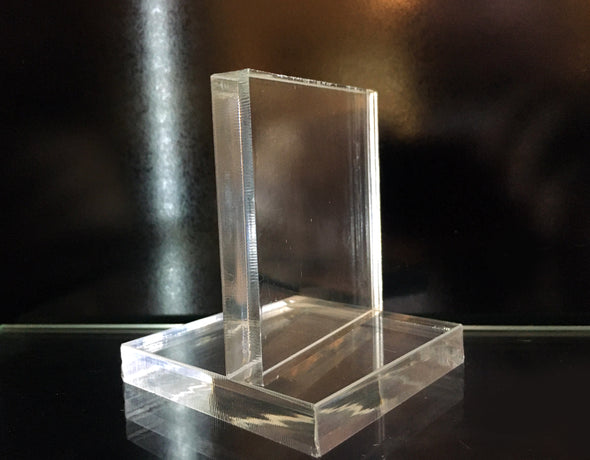 60 mm x 10 mm Acrylic Mineral Display Stands Lot of 10 Pieces