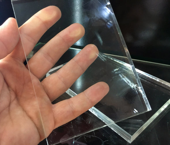 140 mm x 10 mm Acrylic Mineral Display Stands Lot of 5 Pieces