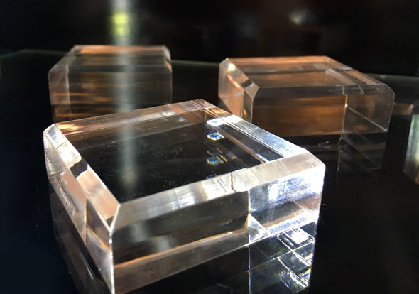 60 mm x 20 mm Acrylic Mineral Display Stands Lot of 10 Pieces