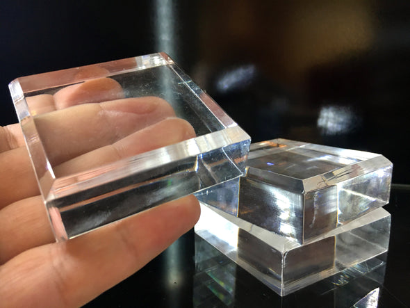 60 mm x 20 mm Acrylic Mineral Display Stands Lot of 20 Pieces