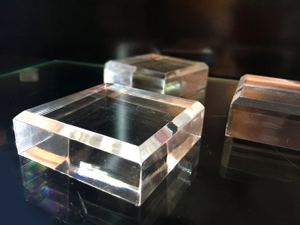 60 mm x 20 mm Acrylic Mineral Display Stands Lot of 10 Pieces