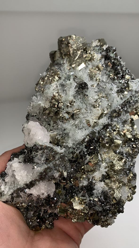Quartz With Pyrite and Galena Specimen - From Rhodope Mountains, Bulgaria